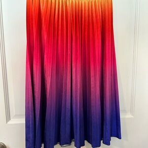 Gradient Red and Blue Women's Skirt